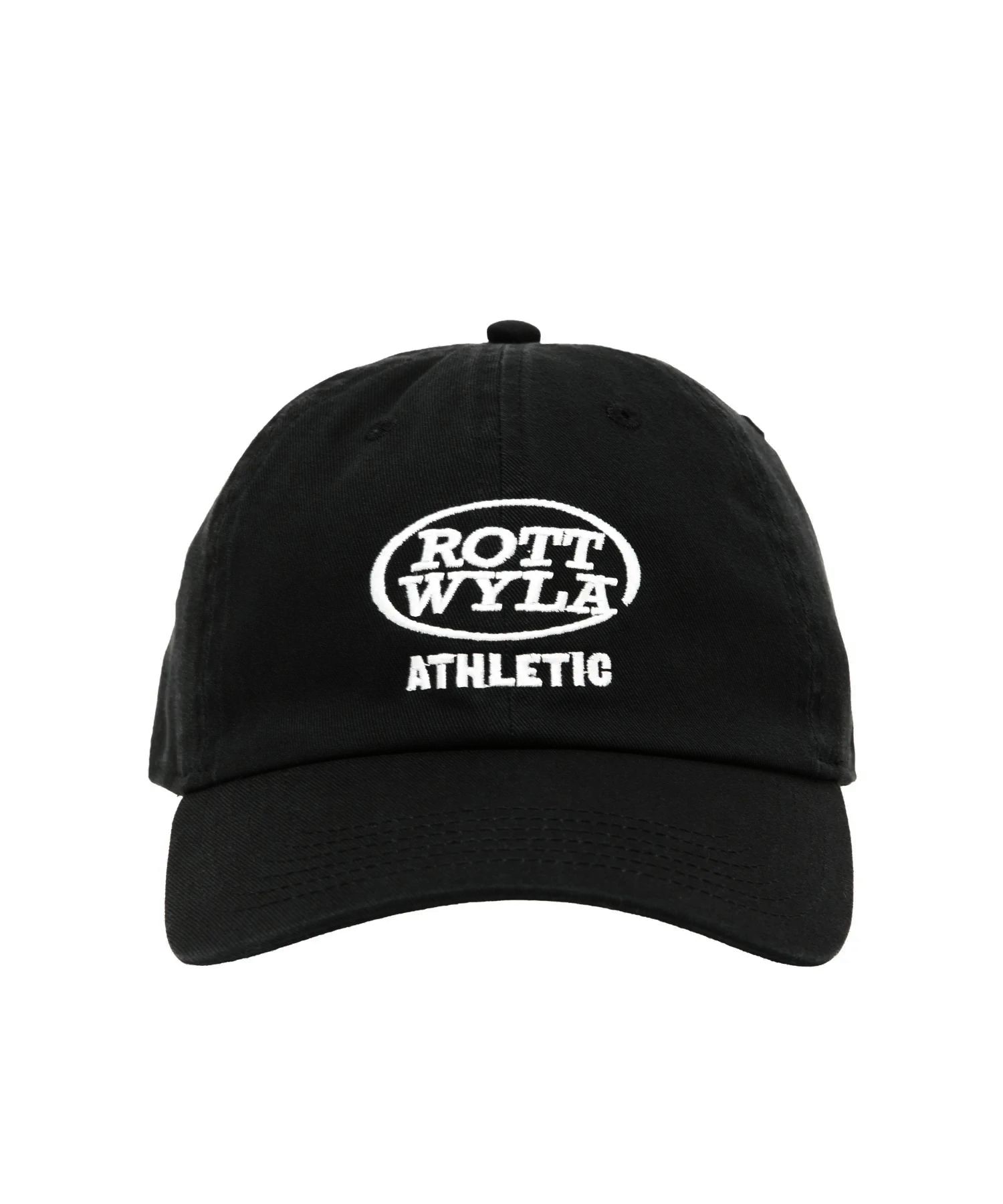 ATHLETIC CAP (BLACK) / ロゴ刺繍 ダッド キャップ。