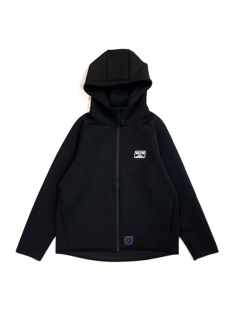 CARDBOARD KNIT FULL ZIP PARKA (BLACK) / フルジップ テックパーカー