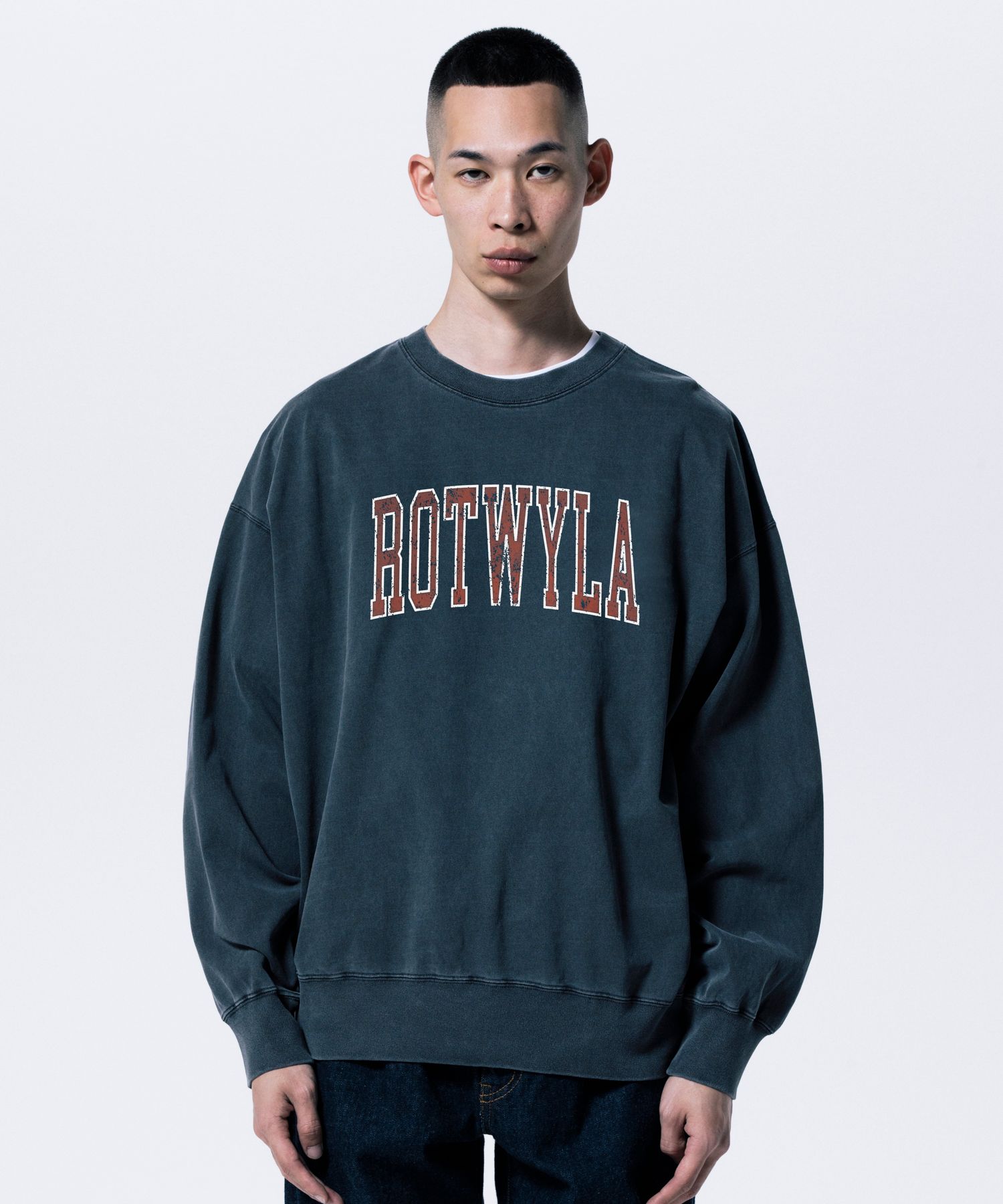 R9 ROT TRAINER (BLACK) /  オリジナル スウェット タイプ ロングスリーブ Tシャツ