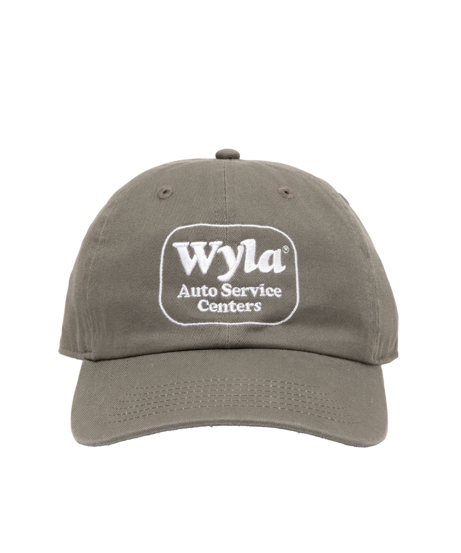 WYLA CAP (GREEN) / ロゴ刺繍 ダッド キャップ。