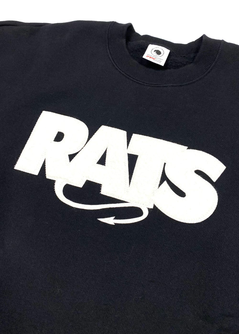 BOX LOGO SWEAT (BLACK) / ロゴ アップリケ スウェット