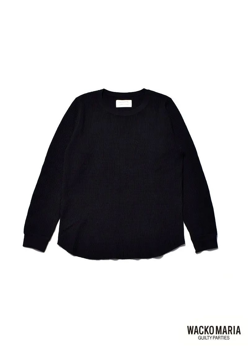 × WACKOMARIA Crew Neck Thermal (BLACK) / ワコマリア コラボサーマルカットソー
