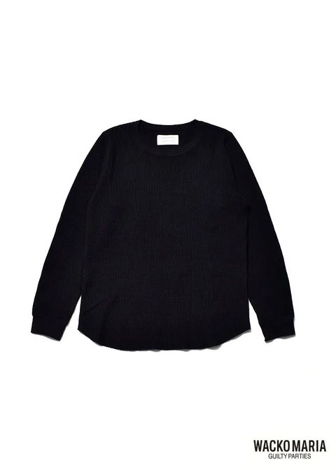 × WACKOMARIA Crew Neck Thermal (BLACK) / ワコマリア コラボサーマルカットソー