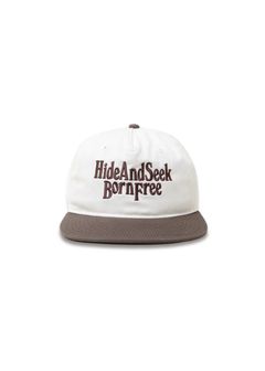Born Free 2Tone Cap (BEIGE×WHITE) / 刺繍ロゴ ベースボールキャップ