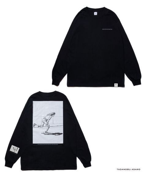 × Tadanobu Asano SKATER LS TEE (BLACK) / 浅野忠信 コラボロンT (スケーター)