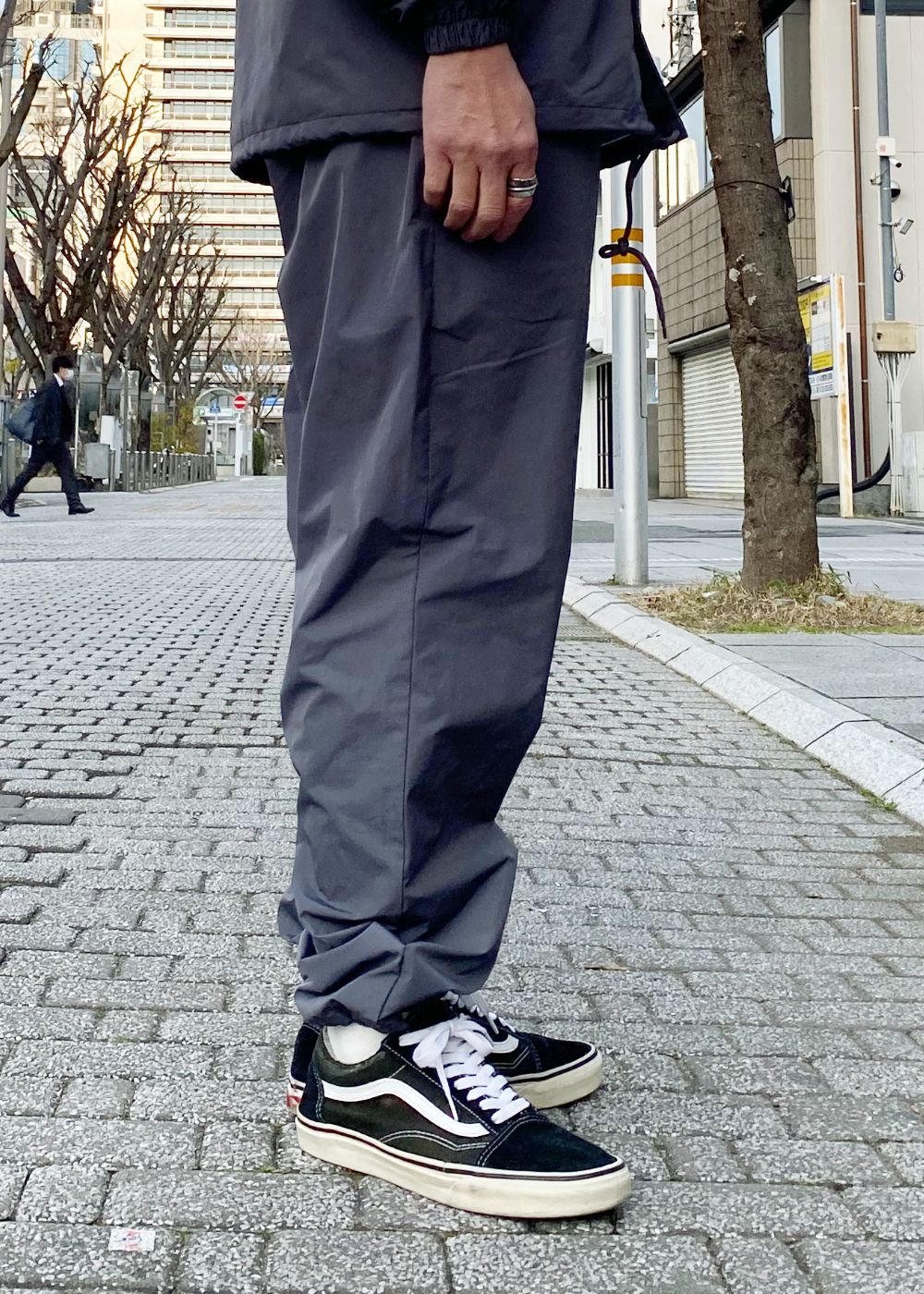 Nylon Track Pant (CHARCOAL GRAY) / ナイロン トラックパンツ / セットアップ可能