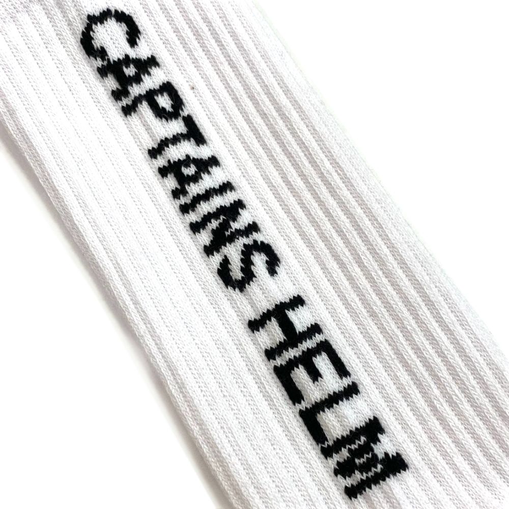 TRADEMARK LOGO 2PC SOCKS (BLACK/WHITE) / 2パック ジャガードソックスセット