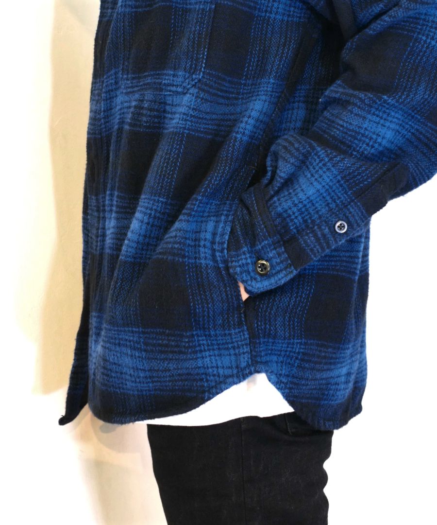 Distortion Ombre Check Flannel Over SH (BPT) / ディストーション オンブレチェック フランネル オーバーシャツジャケット