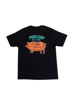 PORK BACK TEE (BLACK) / ポークバック ロゴ Tシャツ