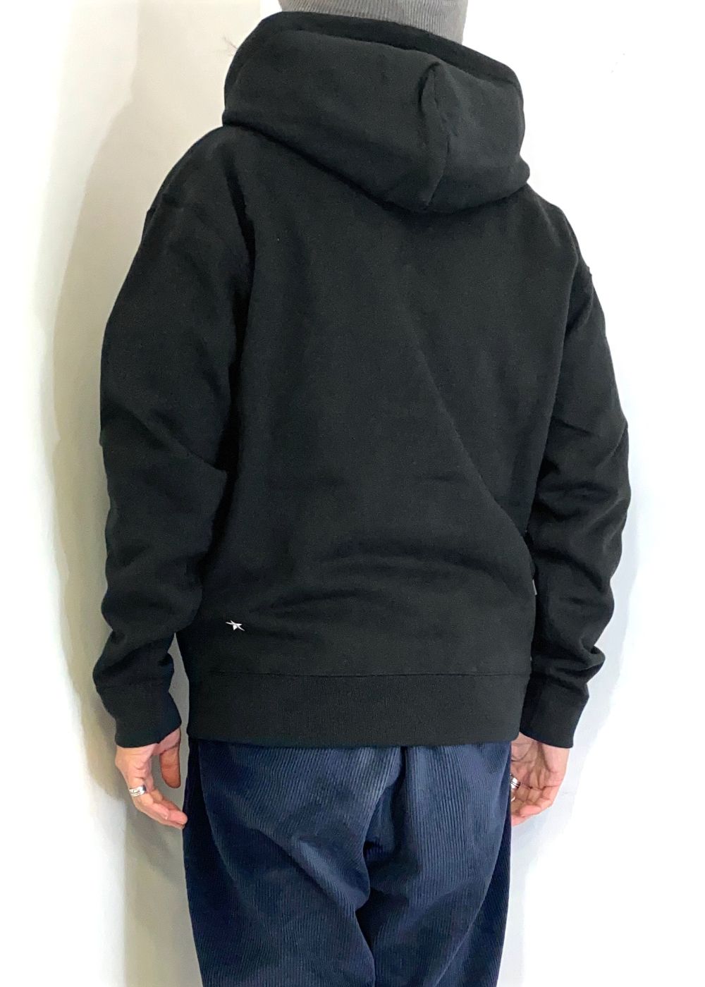 ZIP HOODIE (BLACK) / プリント スウェット ジップ パーカー