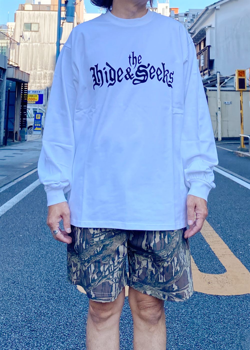 The H&S L/S Tee (WHITE) / 西浦徹 コラボ ロンT
