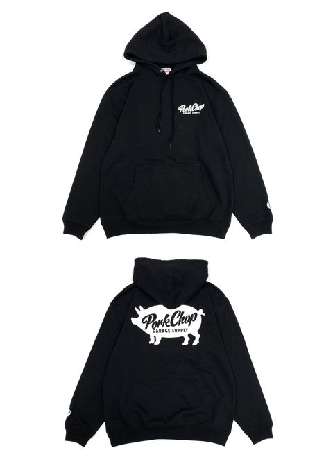 SCRIPT PORK HOODIE (BLACK) / ロゴ スウェットパーカー