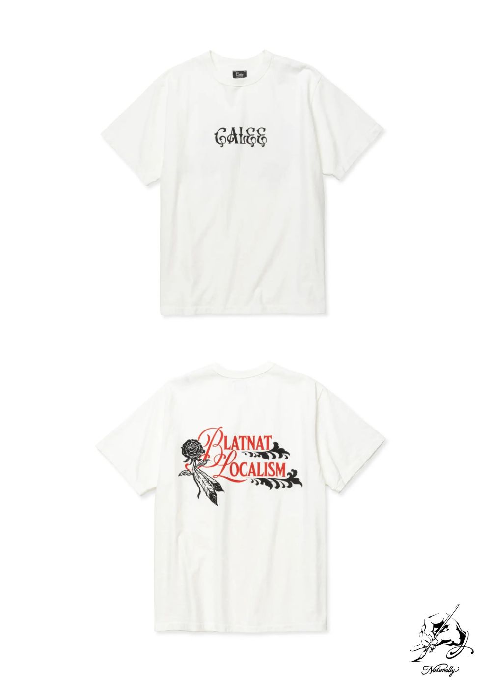BINDER NECK R&F VINTAGE T-SHIRT ＜NATURALLY PAINT DESIGN＞ (WHITE) / ×ナチュラリーペイント コラボ Tシャツ