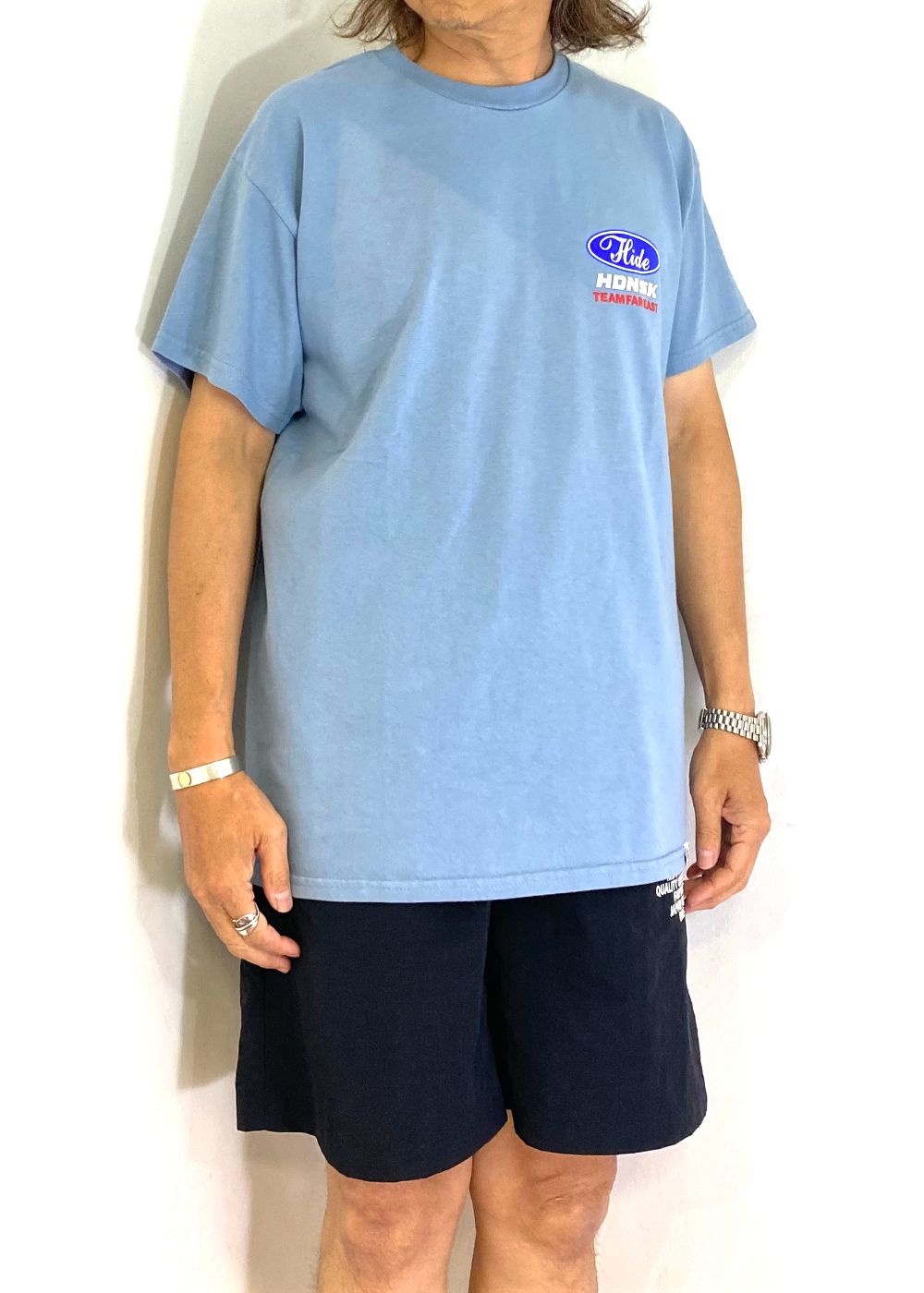 【ラスト1点】HDNSK S/S Tee (D.BLUE) / ロゴ プリントTee