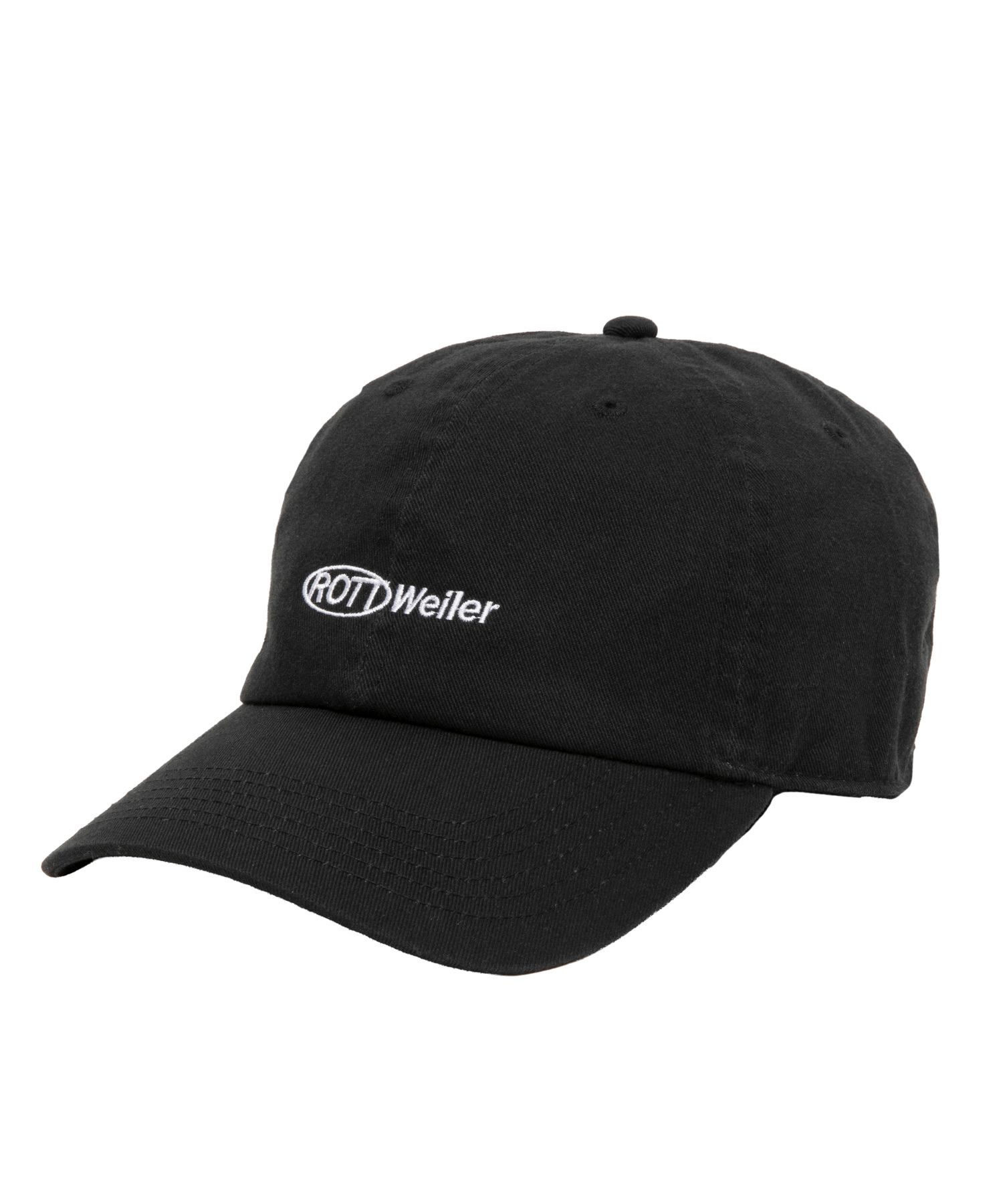RW CAP (BLACK) / ロゴ刺繍 ダッド キャップ。