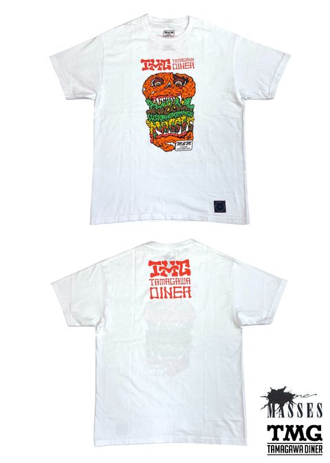 ×TAMAGAWA DINER ×MASSES PRINT T-SHIRT (WHITE) / ×TAMAGAWA DINER ×マシス コラボレーション Tシャツ
