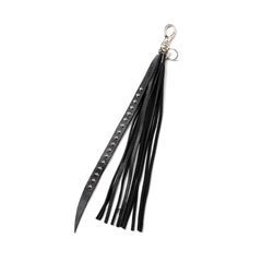 【ラスト1点】STUDS & TASSEL LEATHER LONG KEY RING (BLACK) / スタッズ & タッセル レザー ロング キーリング