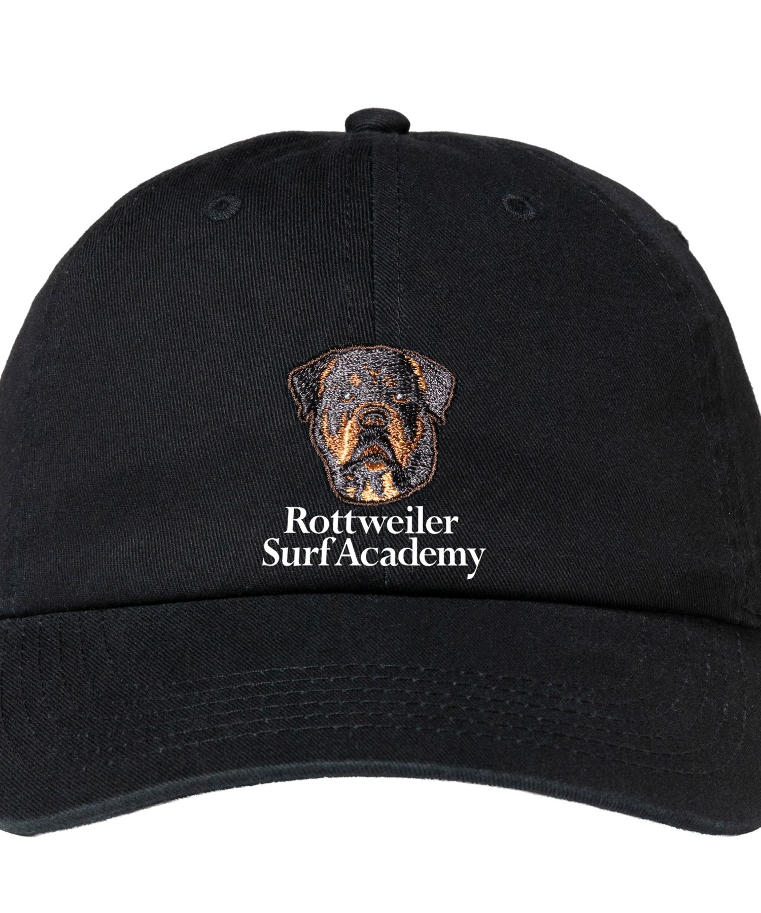 RW CAP (BLACK) / ロゴ刺繍 ダッド キャップ。