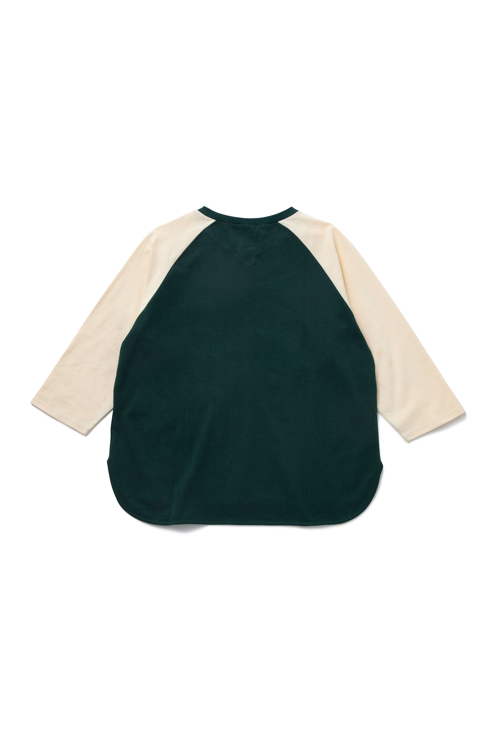 3/4 SLEEEVE BASEBALL TEE "BABE" (GREEN) / グッドウェア コラボ ベースボールTee