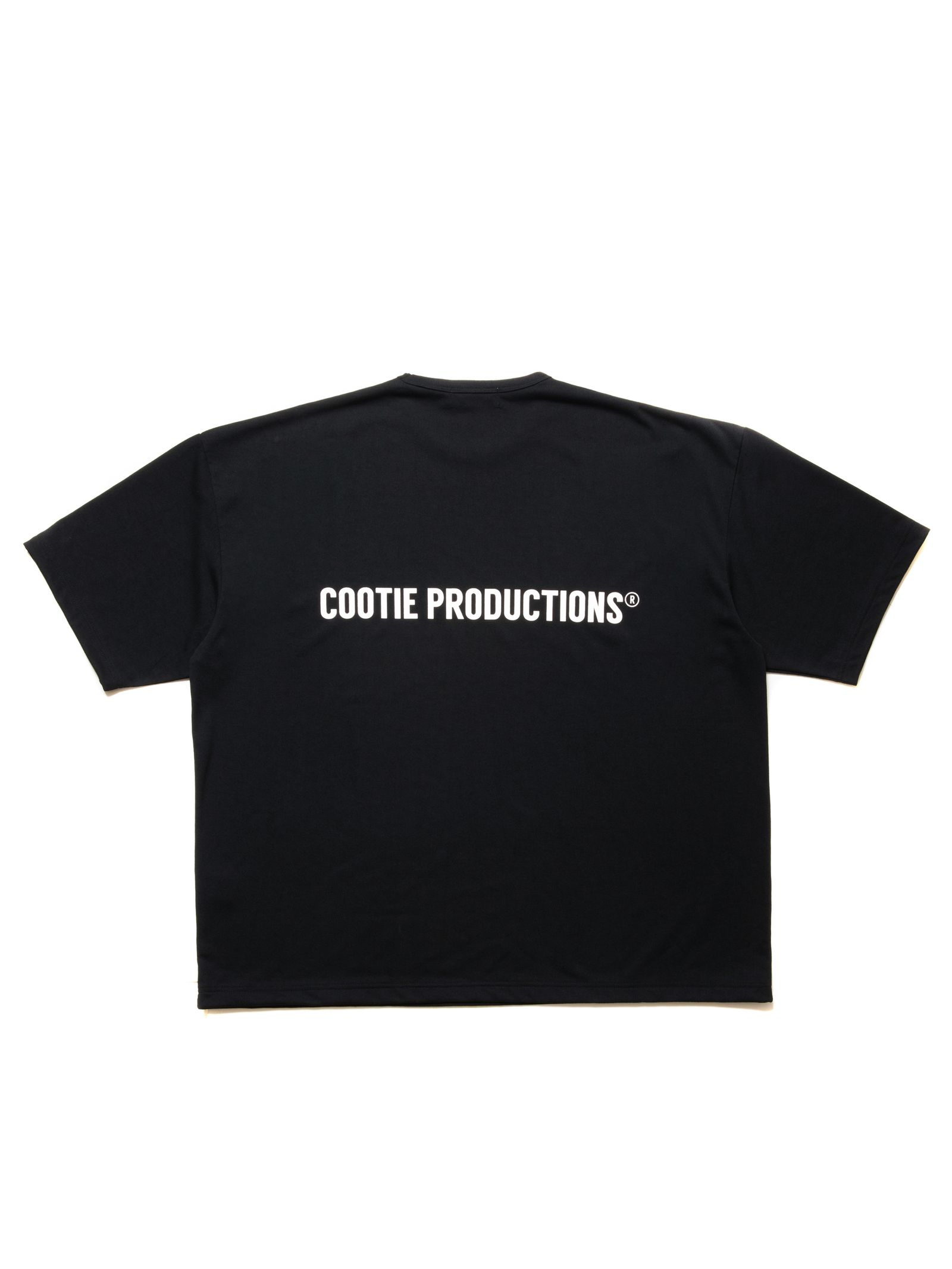 COOTIE PRODUCTIONS - Dry Tech Jersey Oversized S/S Tee (BLACK) / ロゴ プリント  Tシャツ | LOOPHOLE