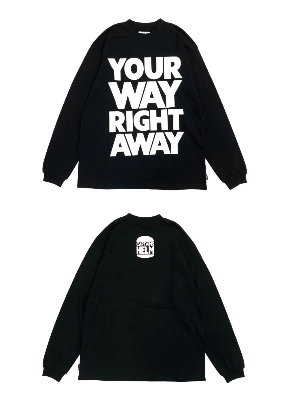 Y.W.R.A. LS TEE (BLACK) / オリジナル プリントロンT