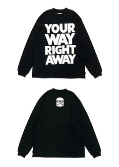 Y.W.R.A. LS TEE (BLACK) / オリジナル プリントロンT