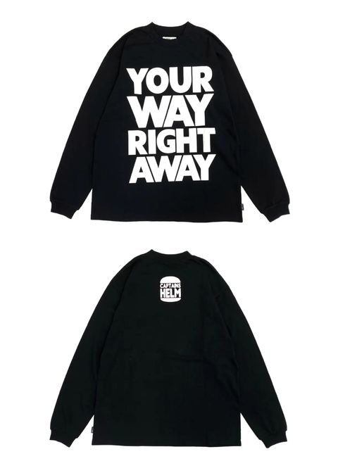 Y.W.R.A. LS TEE (BLACK) / オリジナル プリントロンT