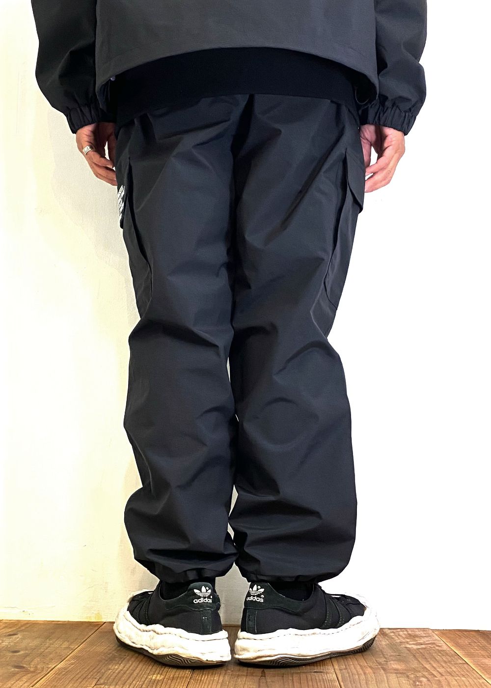 Nylon 6P Pant (BLACK) / ナイロン 6ポケット トラックパンツ / セットアップ可能