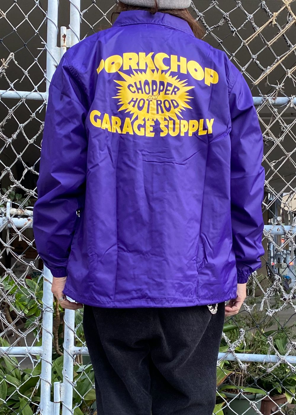 BOMB COACH JKT (PURPLE) / プリント コーチジャケット