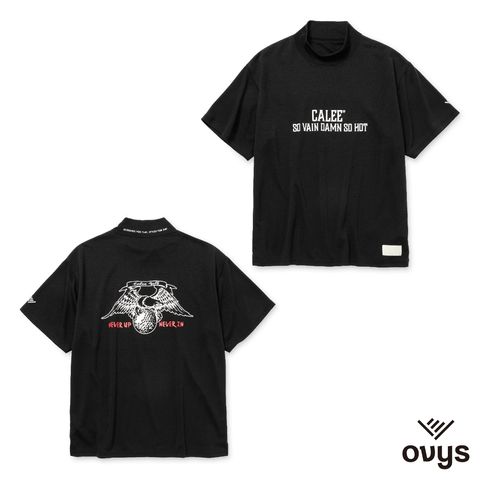× ovys MOCK NECK BACK MESH S/S TEE ＜B TYPE＞ (BLACK) / オーヴィーズ コラボ  モックネック Tシャツ