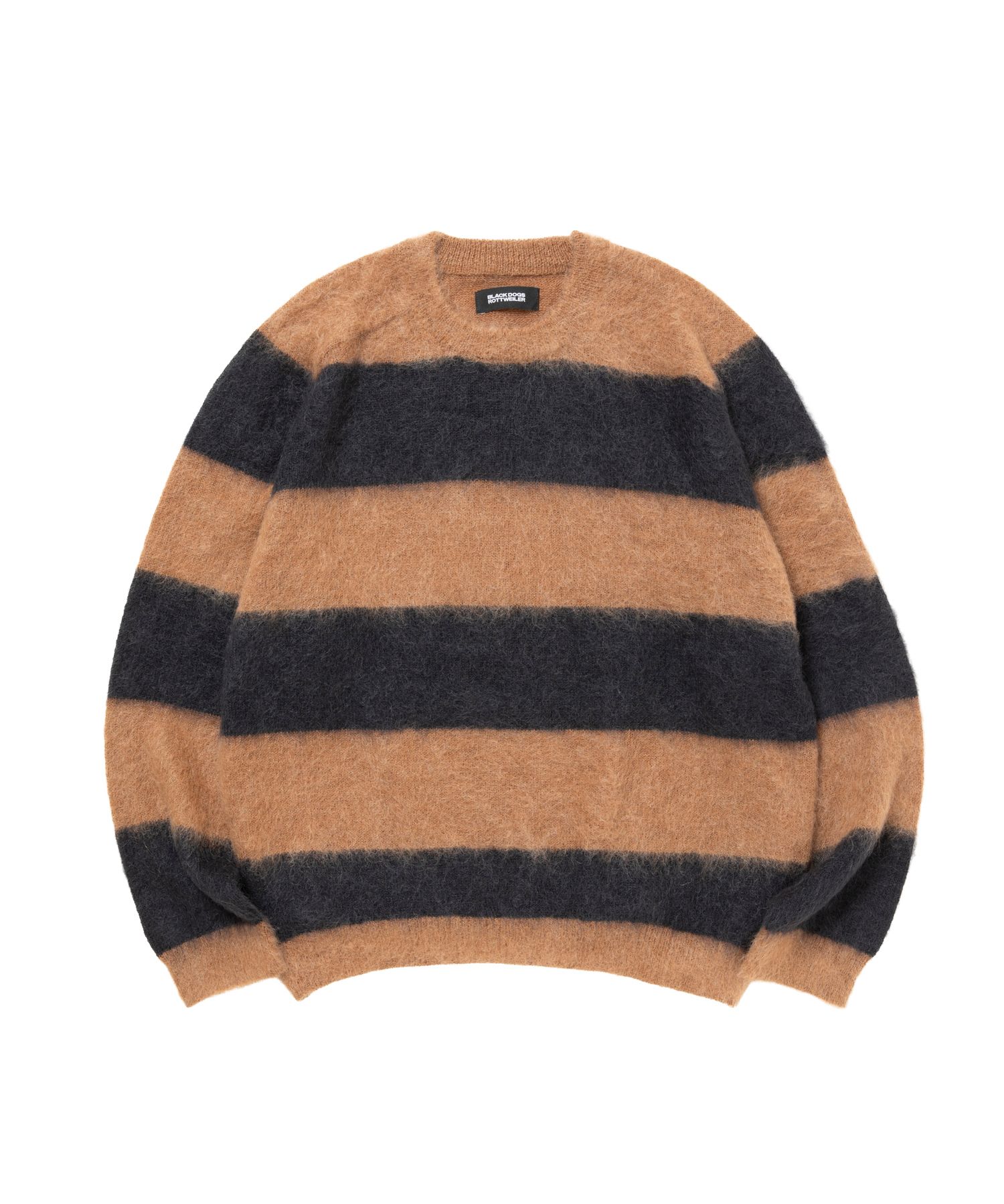 BORDER KNIT (BEIGE) / ボーダー モヘア ニット