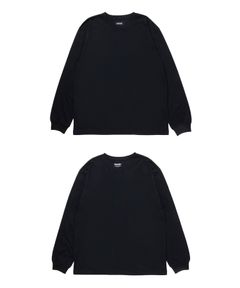 R9 BASIC LS TEE (BLACK) /  オリジナル ロゴプリント Tシャツ