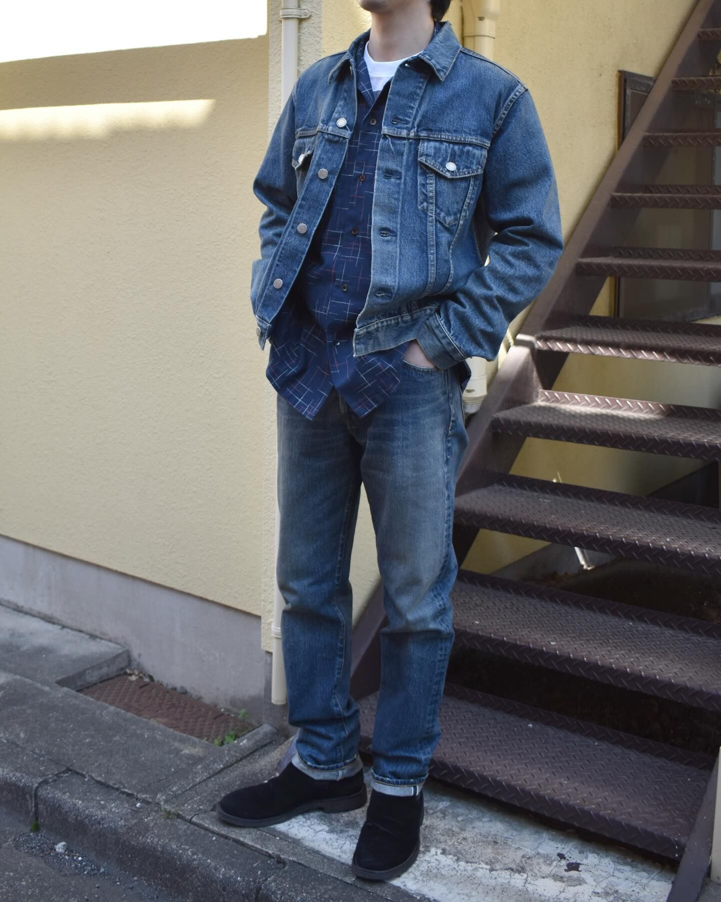 C.Straight 5pocket USD (USD) / ストレート ユーズド デニムパンツ