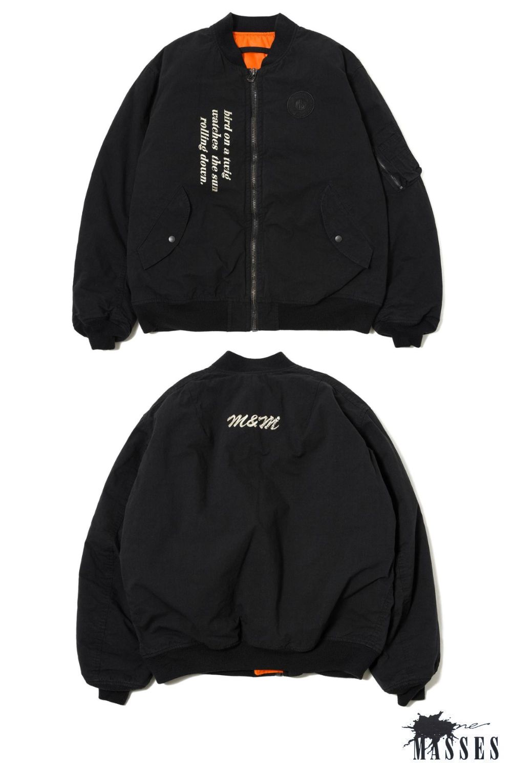 M&M CUSTOM PERFORMANCE - ×MASSES MA-1 JACKET (BLACK) / マシス 