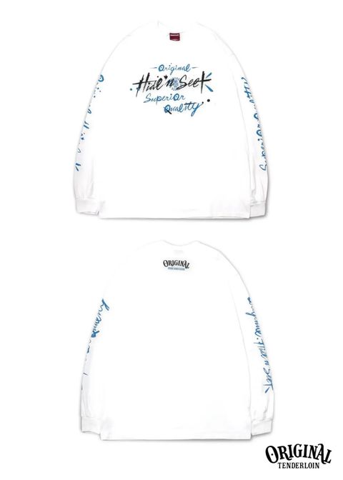 ×TENDERLOIN L/S TEE (WHITE) / テンダーロイン コラボロンT