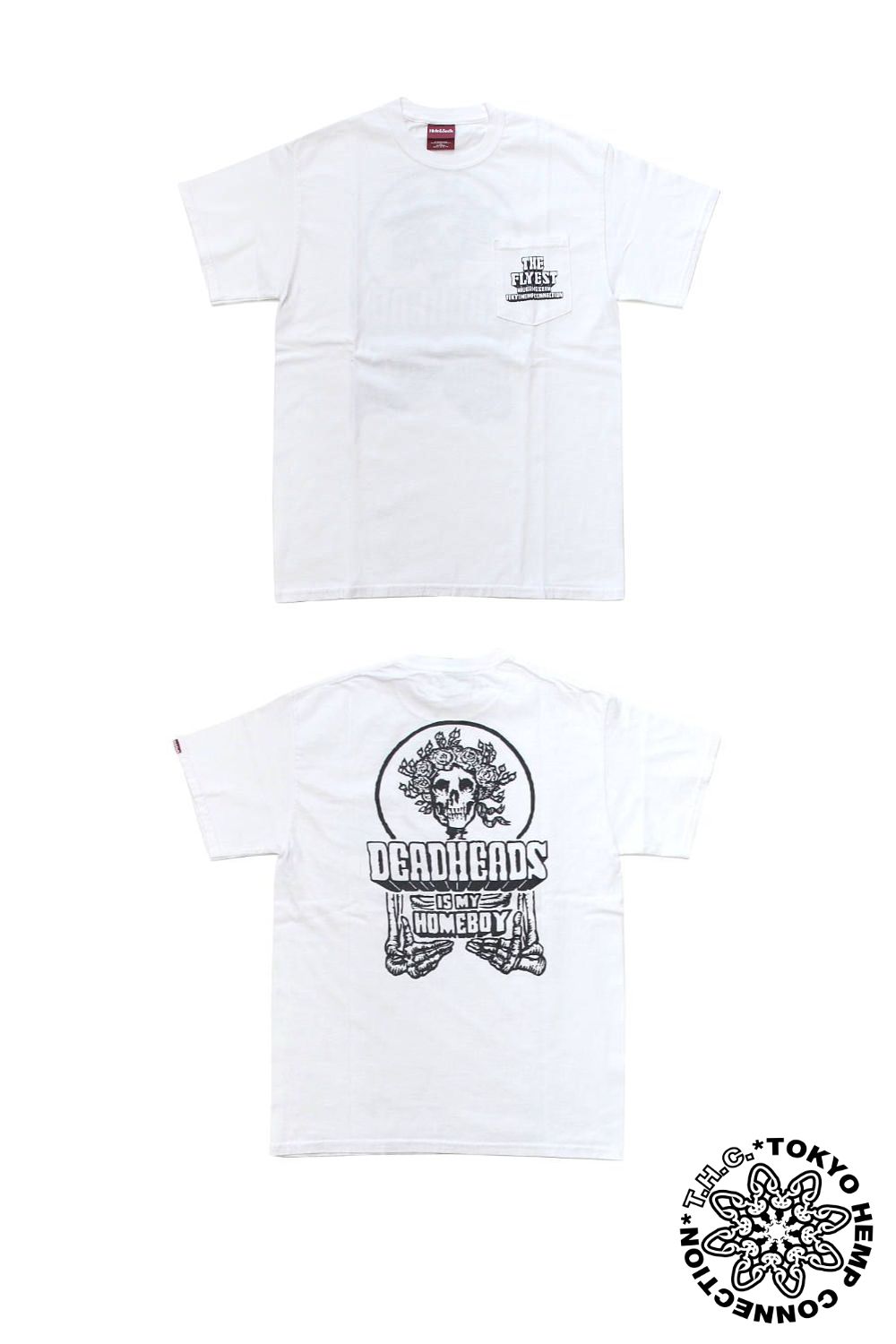 HIDE AND SEEK - ×THC S/S TEE (WHITE) / TOKYO HEMP CONNECTION