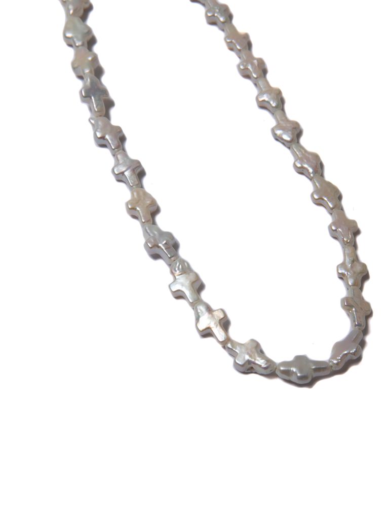 COOTIE PRODUCTIONS - Distortion Cross Pearl Necklace (Type-1 