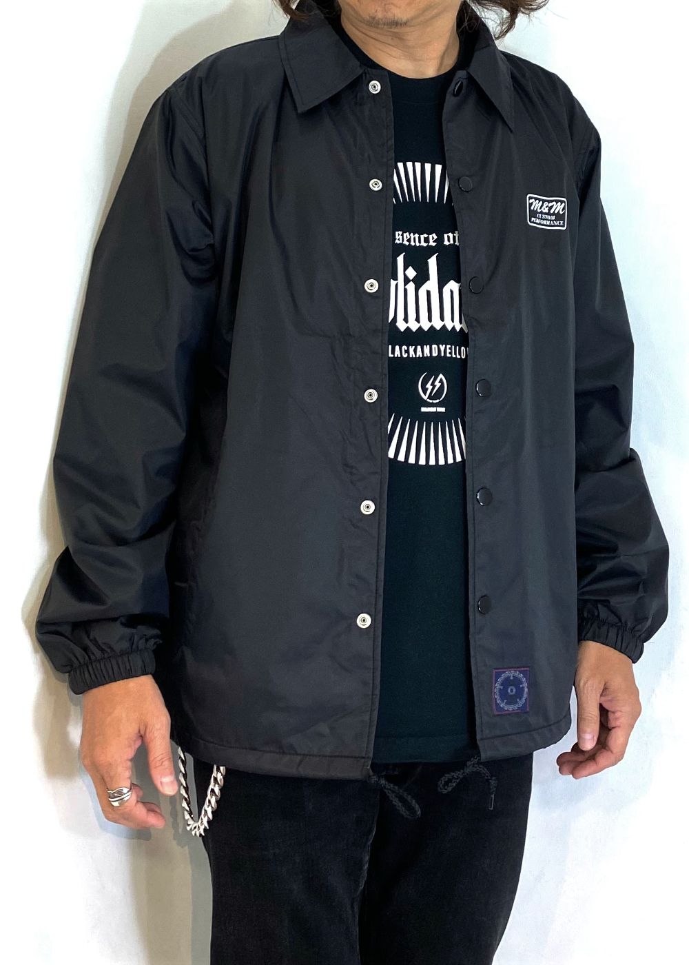Coach Jacket (BLACK) / プリント コーチジャケット