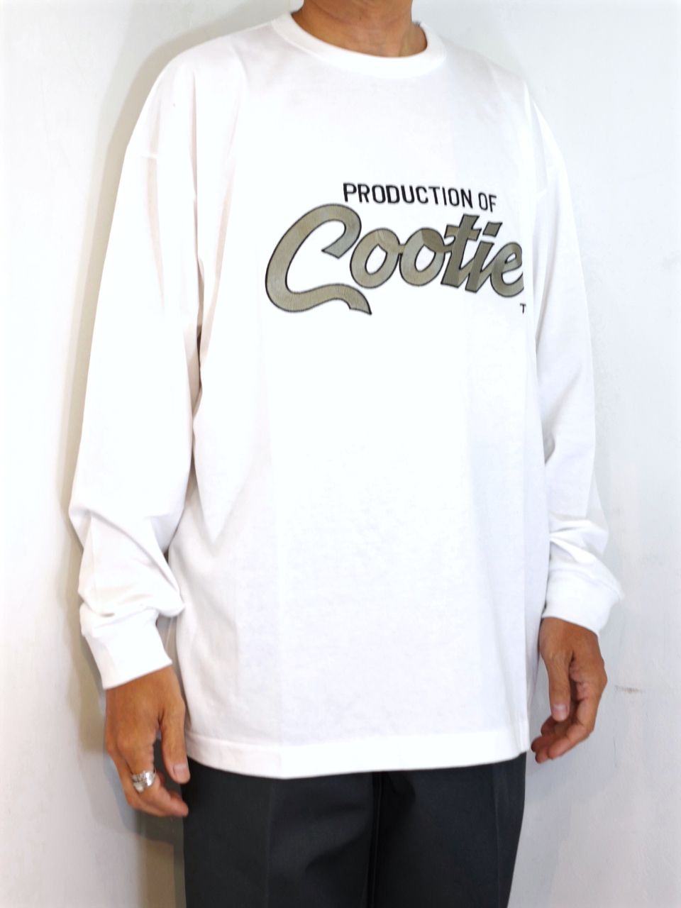 COOTIE PRODUCTIONS - Embroidery Oversized L/S Tee (PRODUCTION OF 