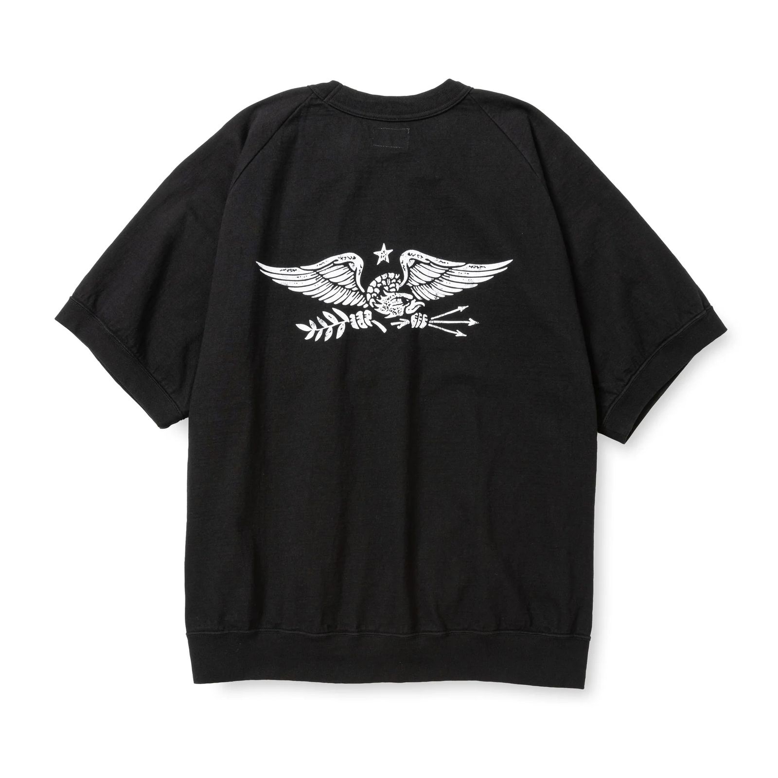 【ラスト1点】VINTAGE REPRODUCT RAGLAN S/S CS (BLACK) / ヴィンテージ 半袖スウェットタイプ ロゴプリント Tシャツ