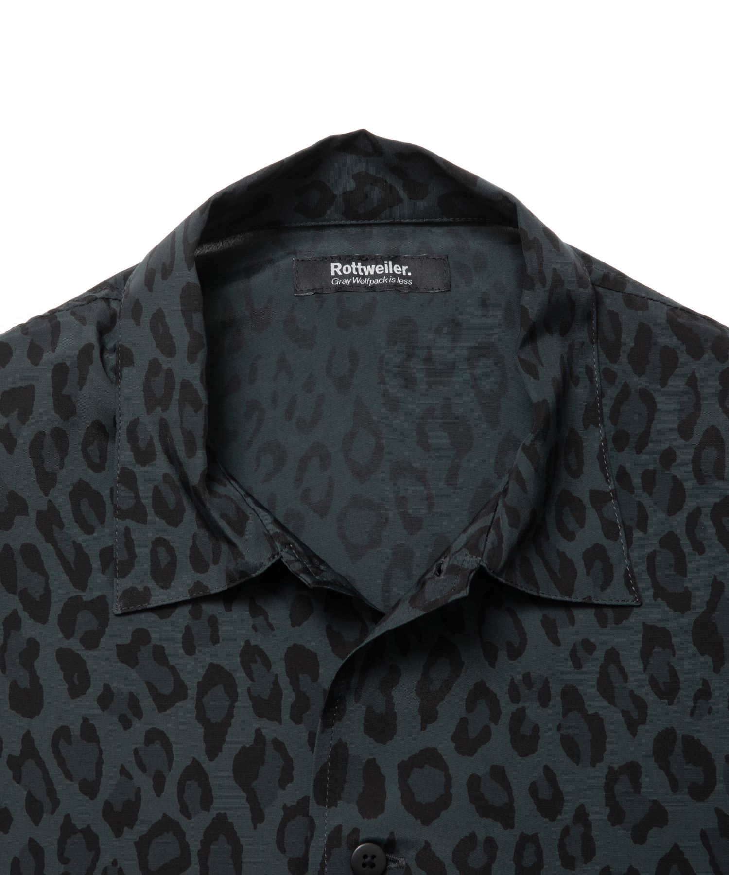 ROTTWEILER - R9 LEOPARD L/S SHIRT (GREEN) / レオパード オープン 