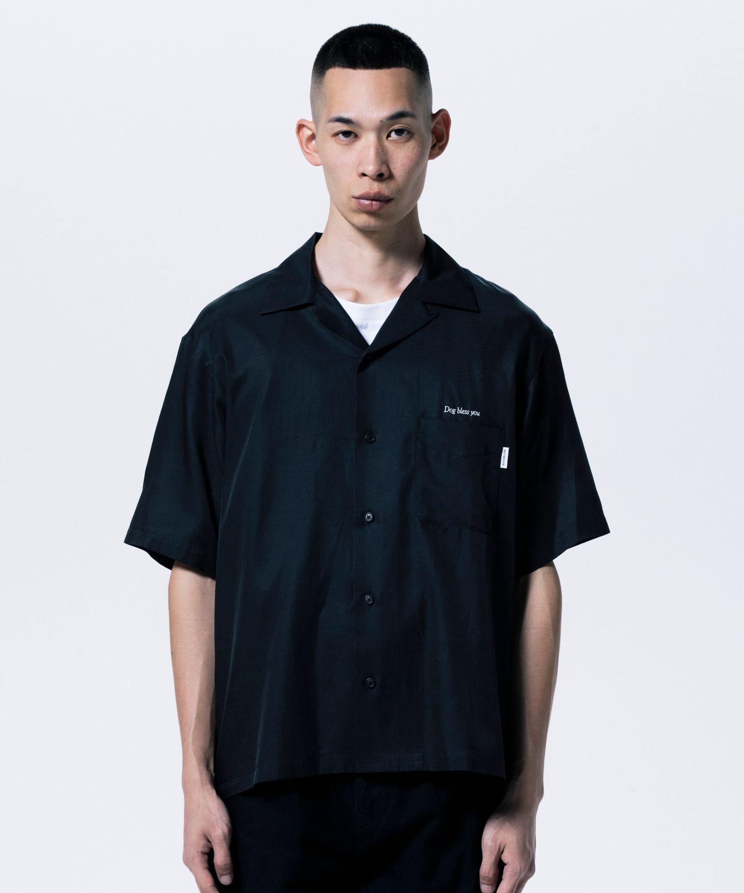R9 BOWLER SS SHIRT (BLACK) / オープンカラー シャツ