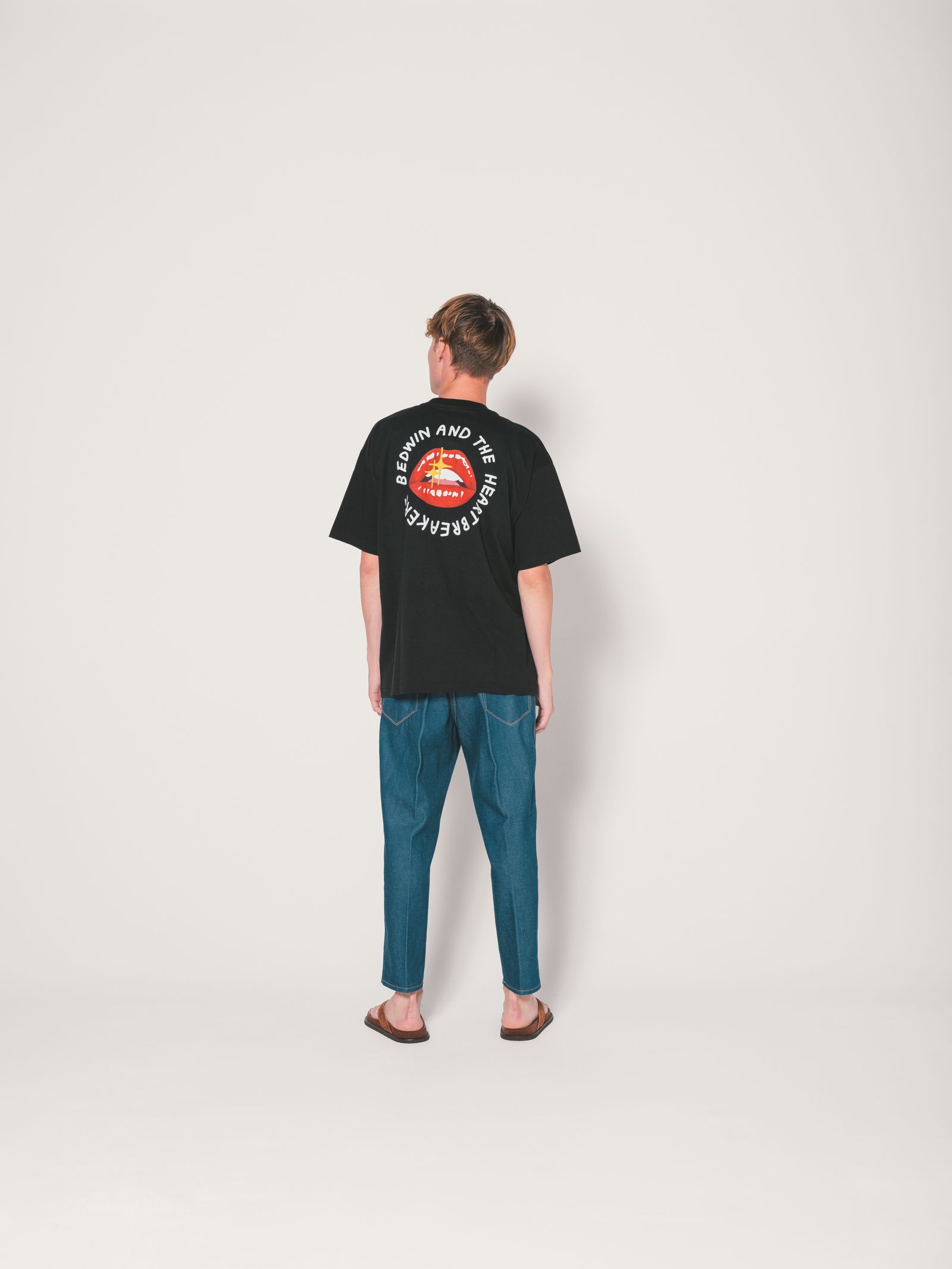 J.ANDRE Ex.S/S PRINTED TEE "FRED" (BLACK) / ×ジャン アンドレ コラボ Tシャツ