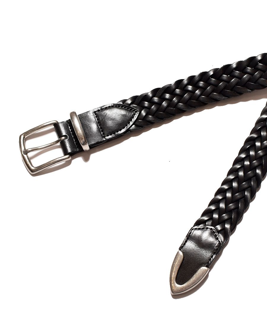Pull Up Leather Mesh Belt (BLK) / レザーメッシュベルト