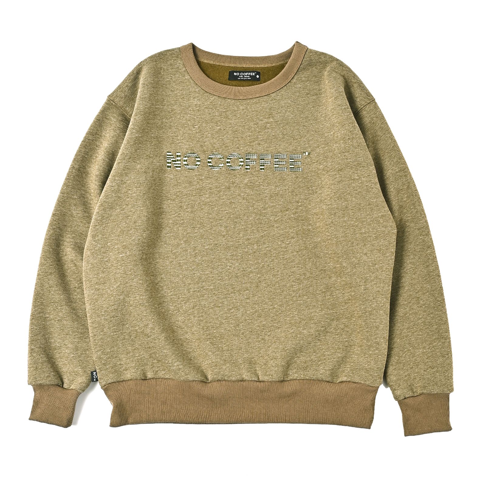 NO COFFEE × CLUBHAUS CREW SWEAT SHIRT - Black |