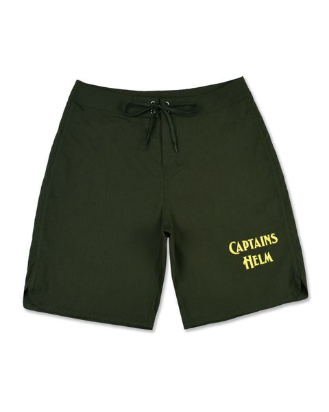 "OCEANSIDE DIVISION" HELM SURF SHORTS (OLIVE) / ドライストレッチ サーフショーツ