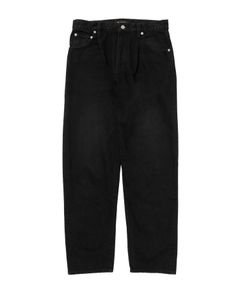 R9 TUCK DENIM PANTS (BLACK) / ワンタック デニム パンツ
