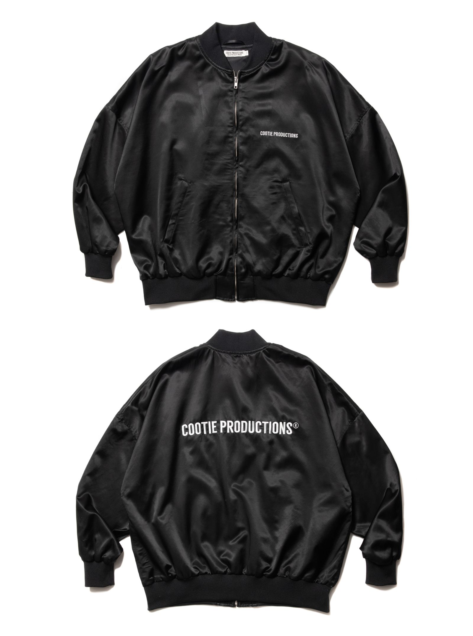 COOTIE PRODUCTIONS - C/R Satin Embroidery Blouson (BLACK) / ロゴ ...