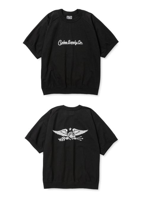 【ラスト1点】VINTAGE REPRODUCT RAGLAN S/S CS (BLACK) / ヴィンテージ 半袖スウェットタイプ ロゴプリント Tシャツ
