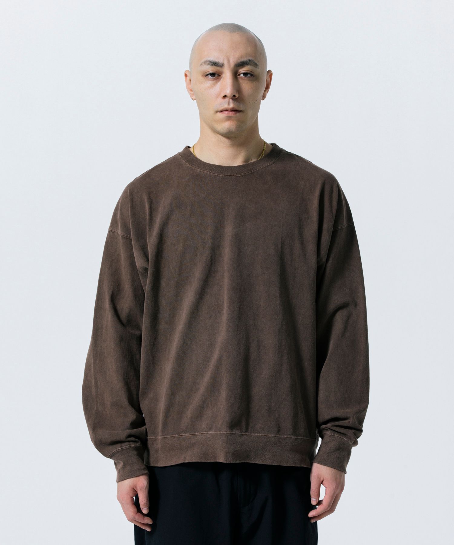 PIG RW SWEATER (BROWN) / オリジナル ピグメント スウェット
